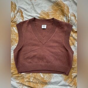 Sunday best Winston cropped vest coffee bean? xs